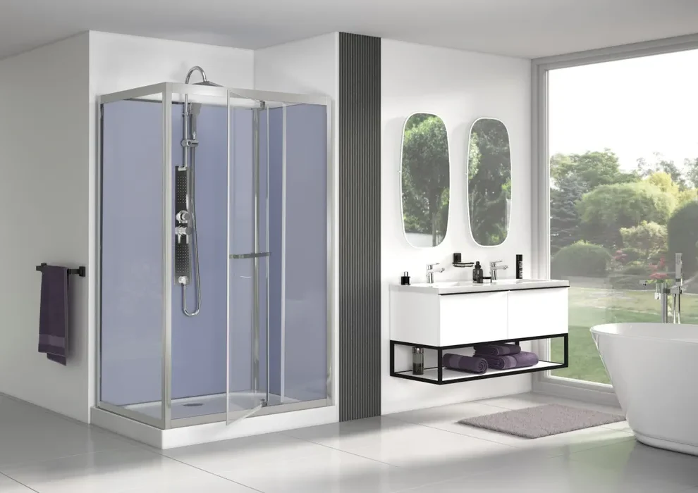 cabine de douche moderne en