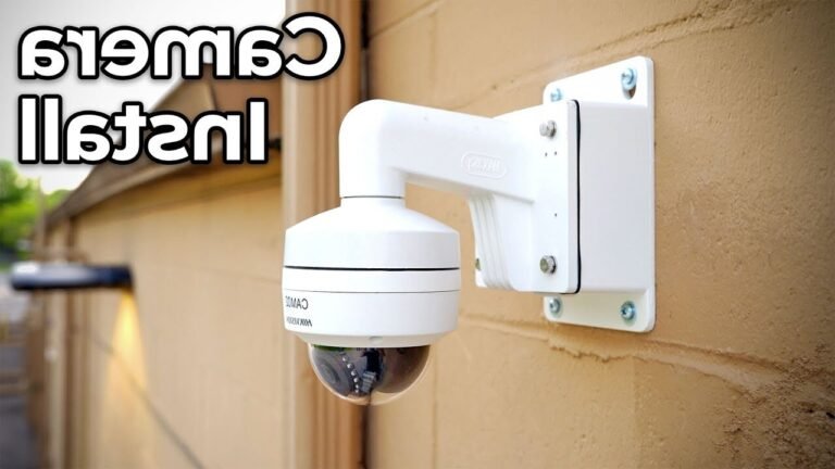 camera ip poe sur un mur exterieur