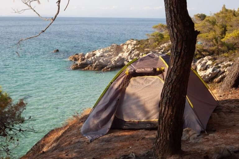 camping en bord de mer a la tranche