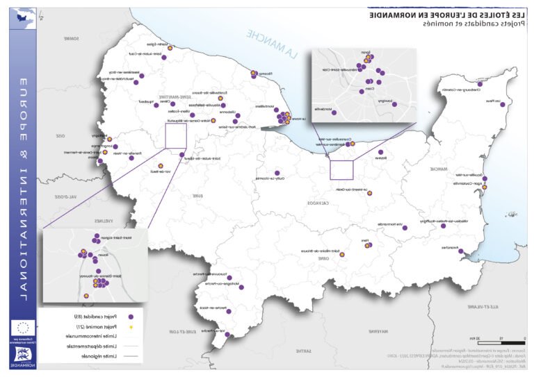 carte du grand est avec symboles de transition