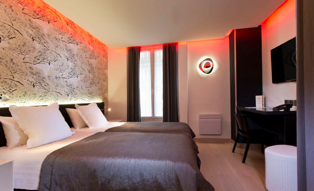 chambre moderne de lac hotel paris