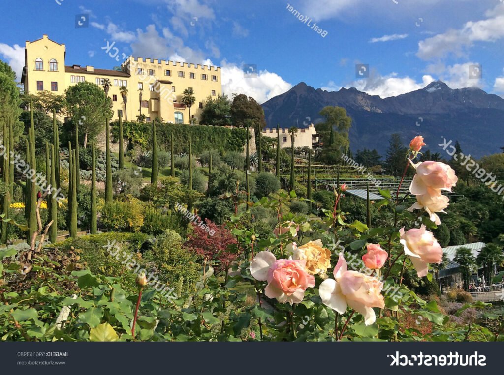 chateau entoure de jardins luxuriants