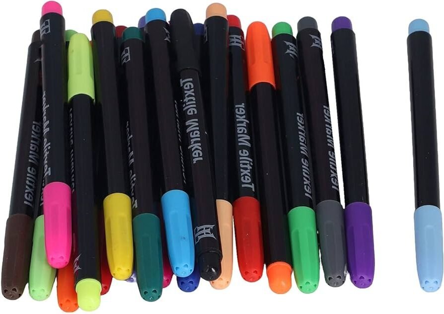 crayons pour tissu aux couleurs vives