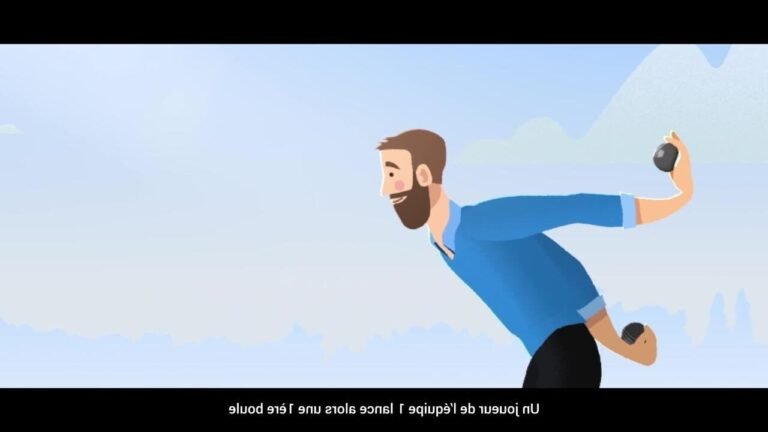 des joueurs de petanque en competition animee