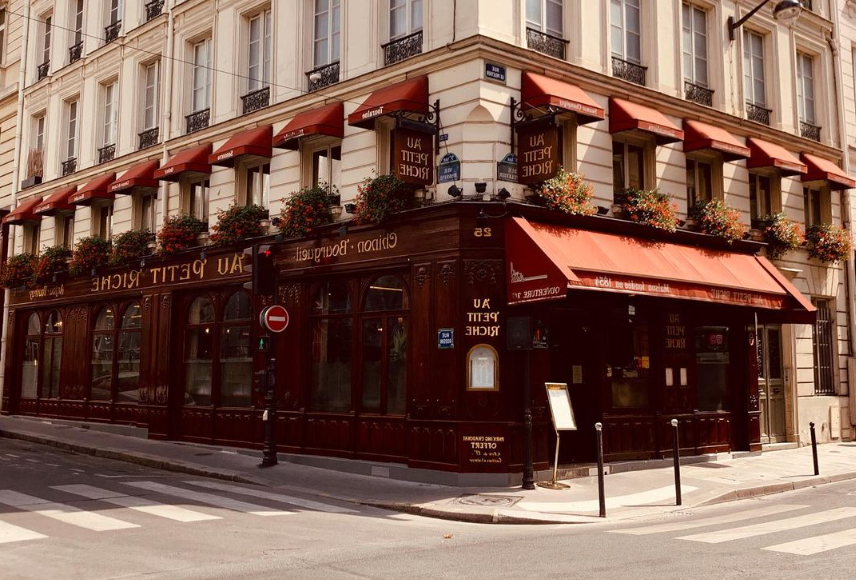 facade du restaurant au petit riche a paris