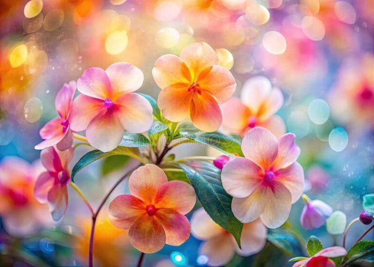 fleurs colorees en exposition artistique