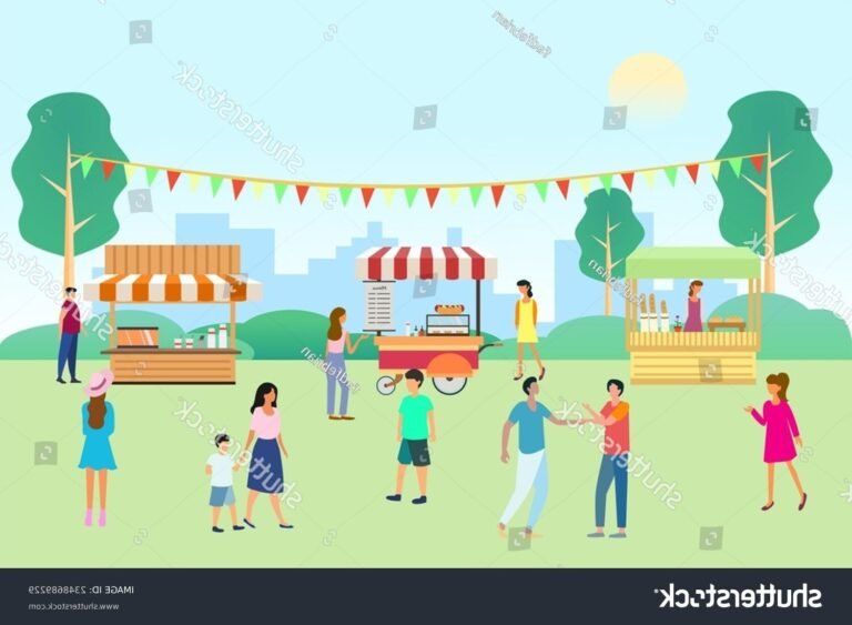 foule animee lors dun festival local