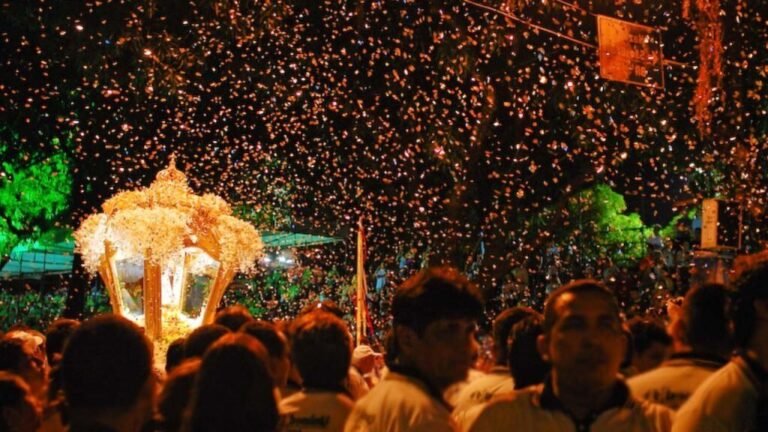 foule celebrant un matsuri a lyon