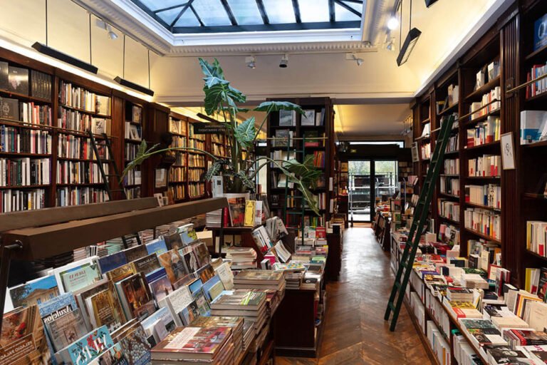 interieur chaleureux dune librairie parisienne