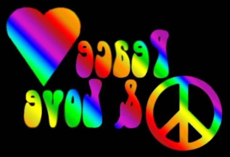 logo de peace n love en couleur