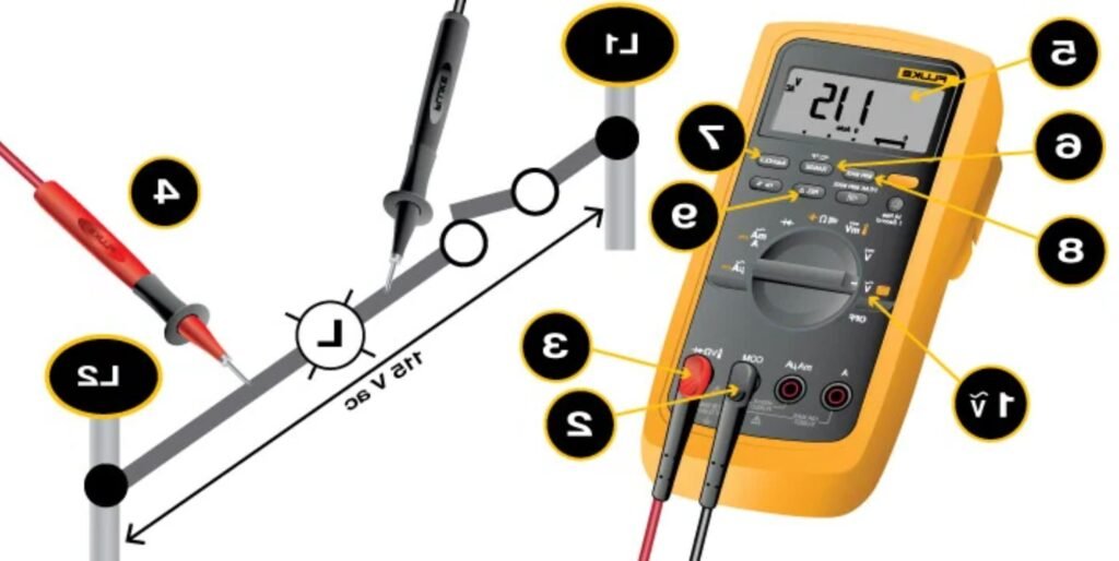 multimetre numerique avec mesure de tension