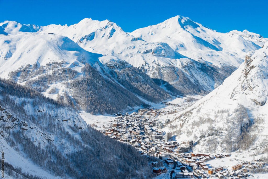 paysage enneige de val disere