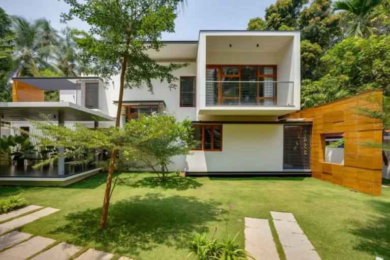 residence moderne avec espaces verts accueillants