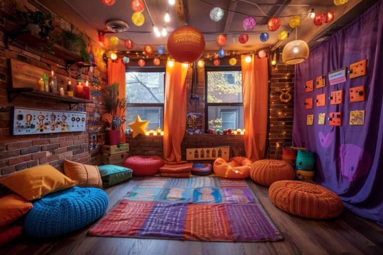 salle descape game immersive et coloree