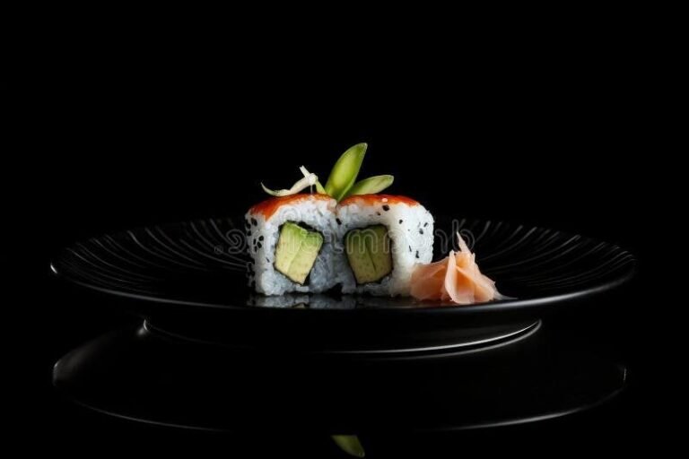 sushi frais sur une assiette elegante