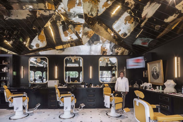 un barber shop elegant et moderne
