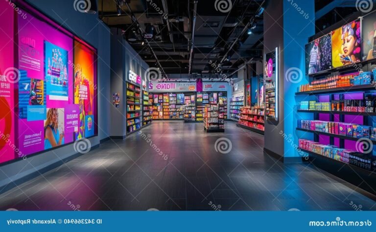 un magasin de cosmetiques anime et colore