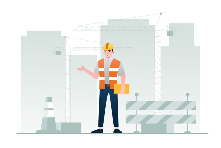 un maitre doeuvre supervisant un chantier