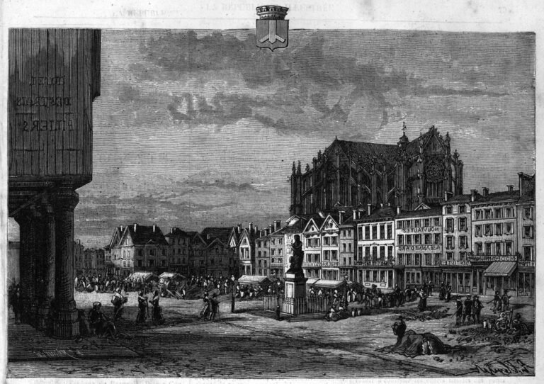 Que trouve-t-on dans Le Courrier Picard à Beauvais dans l'Oise 24 une vue de la ville de beauvais