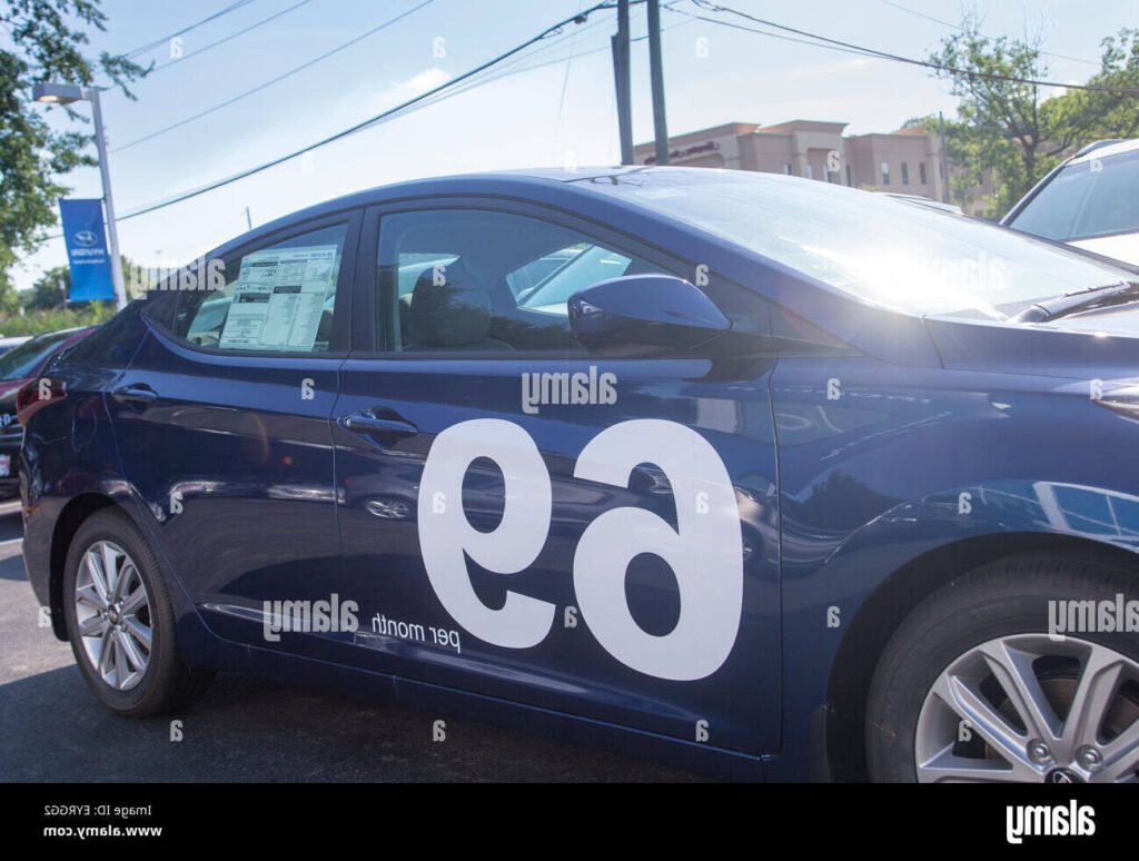 vehicule hyundai devant le concessionnaire