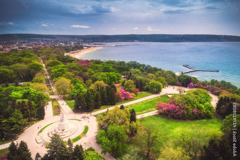 vue aerienne de jard sur mer