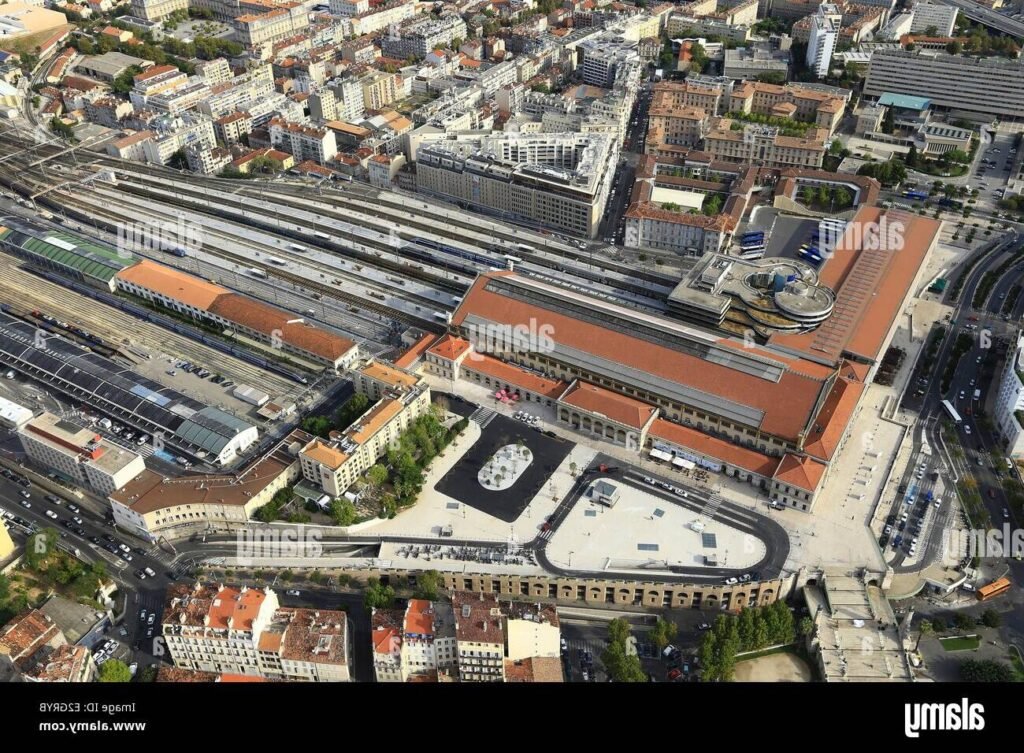 vue aerienne de la gare saint charles