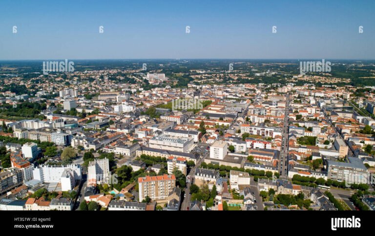 vue aerienne de la roche sur yon