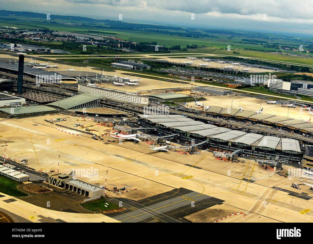 vue aerienne du parking relais roissy cdg