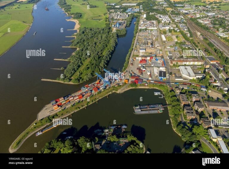 Où trouver le service Leclerc Drive au Port du Rhin 39 vue aerienne du port du rhin