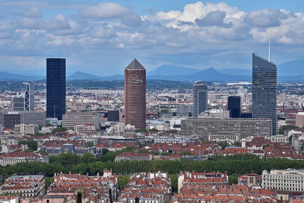 vue du quartier part dieu a lyon