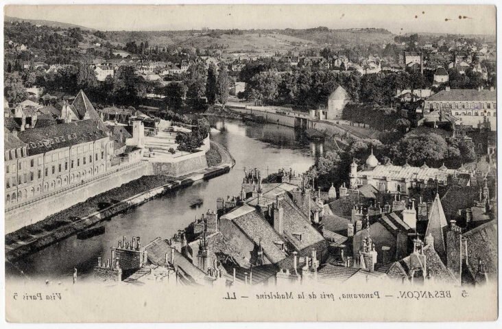 vue panoramique de besancon et ecole valentin