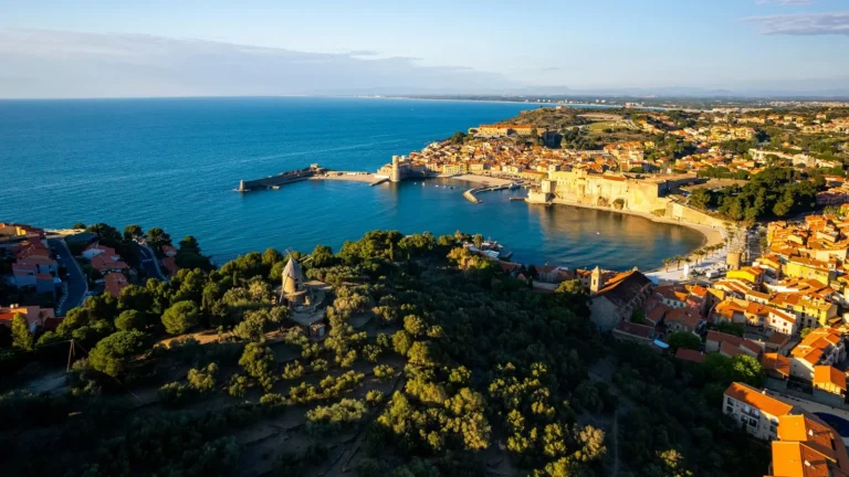 vue panoramique de collioure et ses rochers