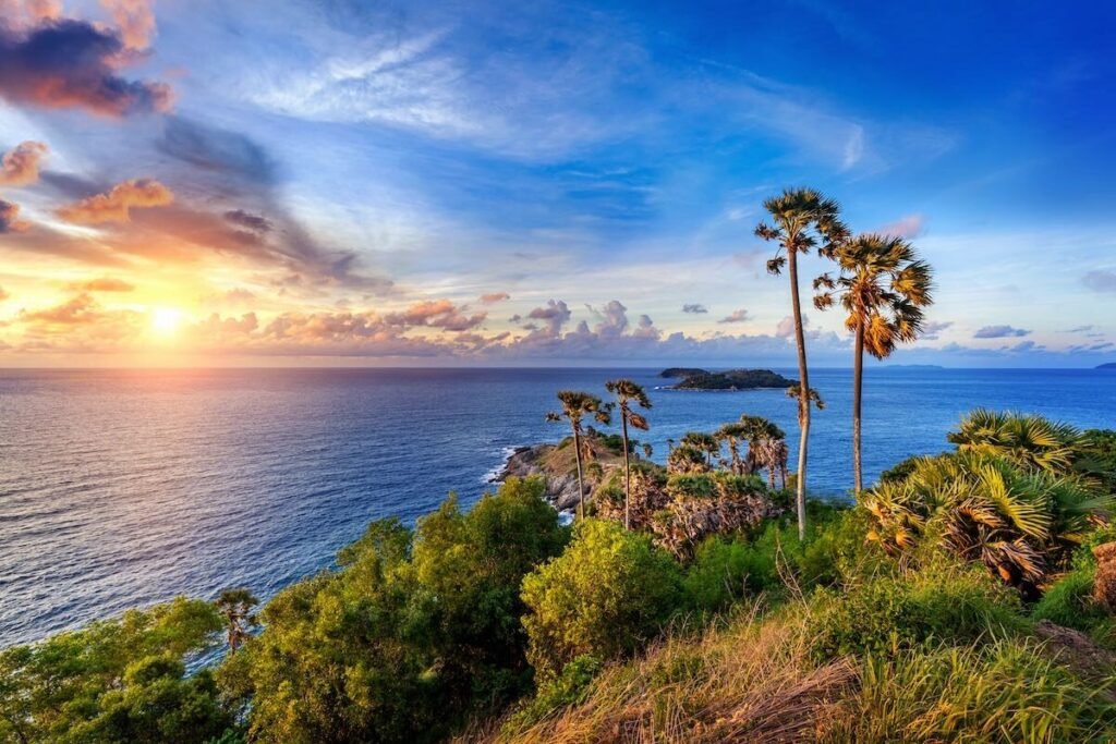 vue panoramique de la capte au bord de mer